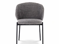 4x eetkamerstoel grey bouclé - afbeelding 2 van  5