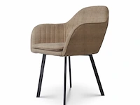 4x eetkamerstoel kuip beige fabrics - afbeelding 1 van  6