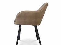 4x eetkamerstoel kuip beige fabrics - afbeelding 3 van  6
