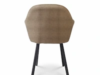 4x eetkamerstoel kuip beige fabrics - afbeelding 5 van  6