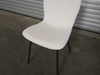 4x eetkamerstoel lottie white bouclé - afbeelding 1 van  5