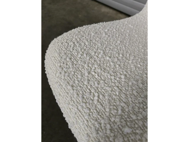 4x eetkamerstoel lottie white bouclé - afbeelding 4 van  5