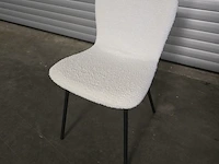 4x eetkamerstoel lottie white bouclé - afbeelding 1 van  5