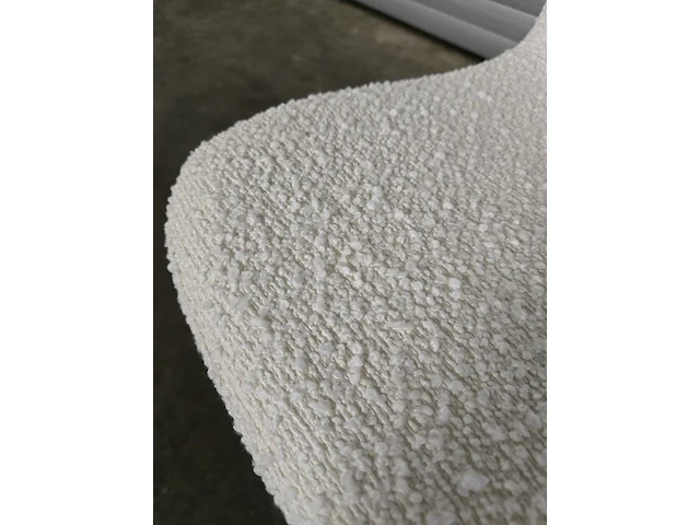 4x eetkamerstoel lottie white bouclé - afbeelding 4 van  5