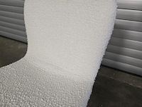 4x eetkamerstoel lottie white bouclé - afbeelding 3 van  5