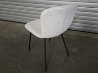 4x eetkamerstoel lottie white bouclé - afbeelding 5 van  5