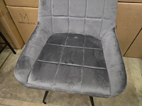 4x eetkamerstoel yiri grey velvet - afbeelding 3 van  8
