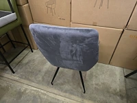4x eetkamerstoel yiri grey velvet - afbeelding 7 van  8