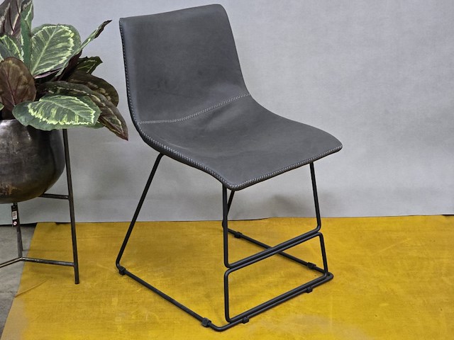 4x eetkamerstoel york grey pu - afbeelding 1 van  5