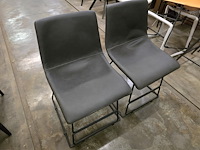 4x eetkamerstoel york grey pu - afbeelding 4 van  5