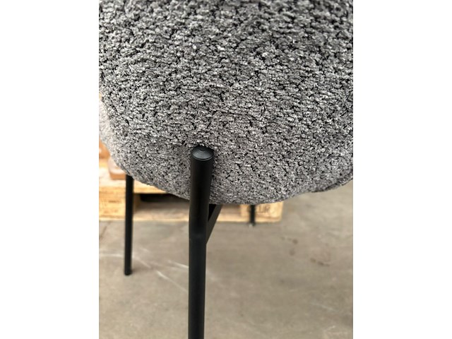 4x grijze bouclé stoel - afbeelding 3 van  3