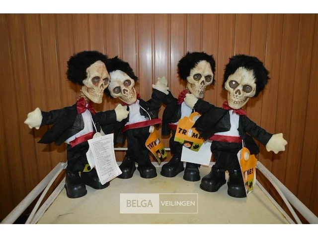 4x halloween skelet op batterijen - afbeelding 1 van  3