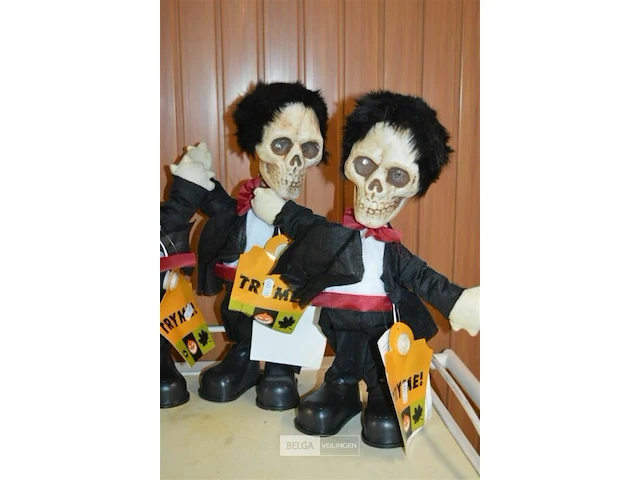 4x halloween skelet op batterijen - afbeelding 2 van  3