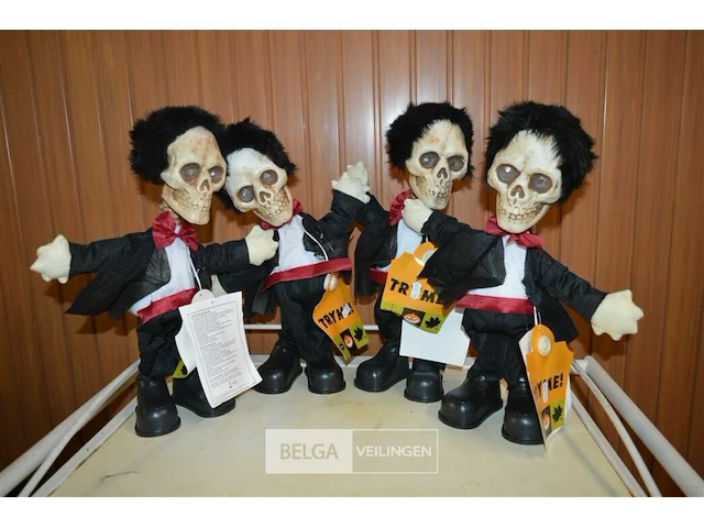 4x halloween skelet op batterijen - afbeelding 1 van  4
