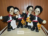 4x halloween skelet op batterijen - afbeelding 1 van  4