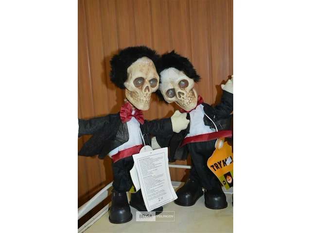 4x halloween skelet op batterijen - afbeelding 2 van  4