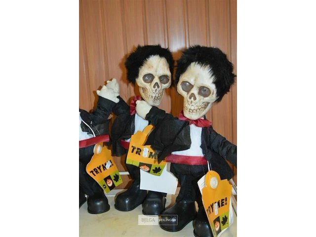4x halloween skelet op batterijen - afbeelding 4 van  4