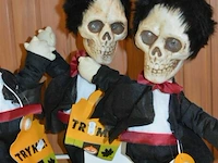 4x halloween skelet op batterijen - afbeelding 4 van  4