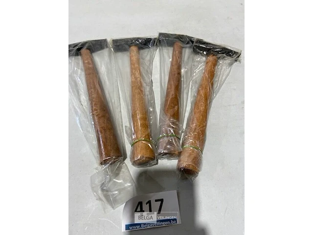 4x hamer met houten steel - afbeelding 1 van  3