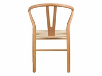 4x houten design eetkamerstoel naturel - afbeelding 5 van  5