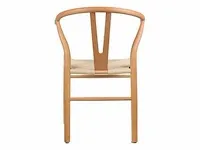 4x houten designstoel naturel - afbeelding 4 van  5