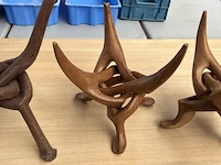 4x houten onderstel en 1 tafelblad - afbeelding 5 van  6
