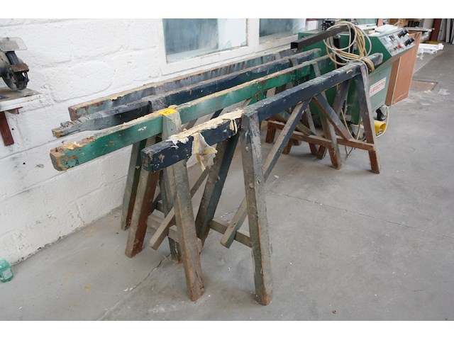 4x houten schraag - afbeelding 1 van  2