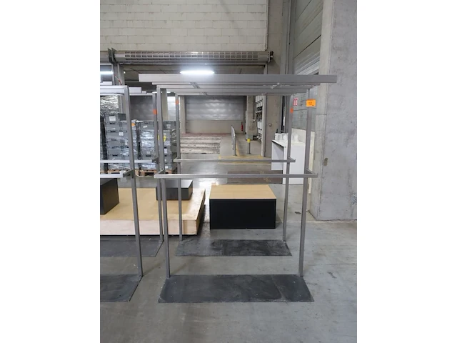 4x inox kledingrek - afbeelding 1 van  4