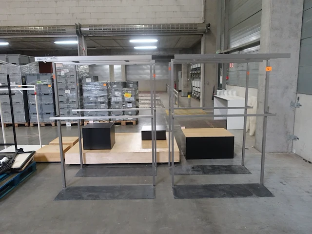 4x inox kledingrek - afbeelding 3 van  4