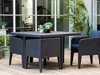 4x keter california tuinstoelen graphite - afbeelding 1 van  2