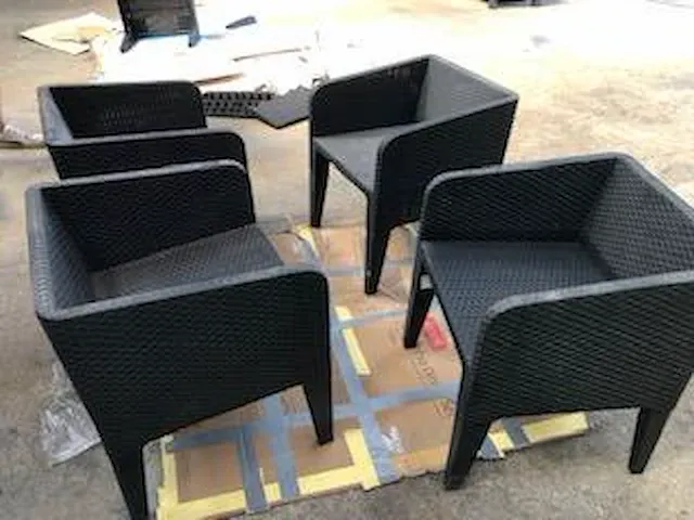 4x keter california tuinstoelen graphite - afbeelding 2 van  2