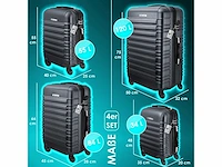4x koffer, reiskofferset, trolleykoffer, incl. bagageweegschaal + bagagelabel - afbeelding 4 van  8