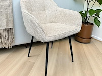 4x kuipstoel beige bouclé - afbeelding 1 van  2