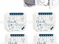 4x loratap wifi smart-inbouwschakelaar voor rolluikbediening (4 stuks per verpakking)