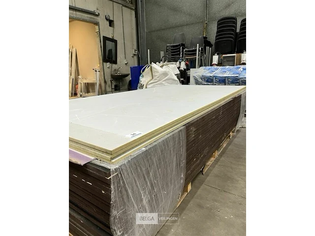 4x mdf platen wit geverfd l244xb122xd1,2 cm - afbeelding 1 van  2
