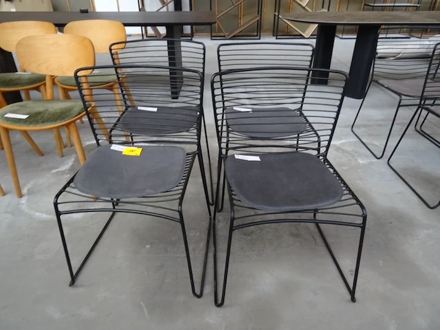 4x metalen stoel pr living - afbeelding 1 van  5
