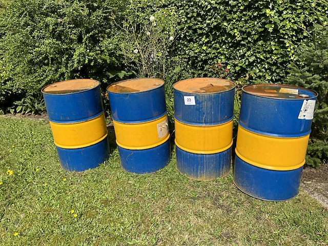 4x metalen ton(210l) - afbeelding 1 van  3