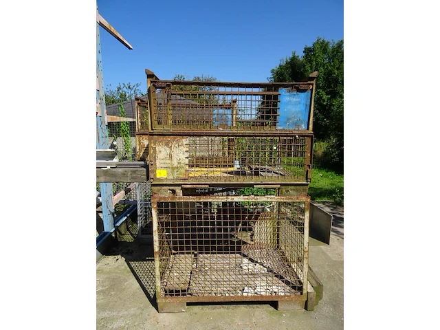 4x metalen/galva draadmand - afbeelding 1 van  3