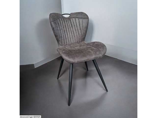 4x microfiber stoel antraciet - afbeelding 1 van  1