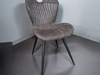 4x microfiber stoel antraciet - afbeelding 1 van  1