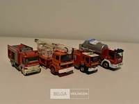 4x miniatuur brandweerwagen - afbeelding 1 van  1