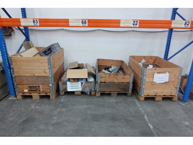4x pallet metalen montageonderdelen - afbeelding 1 van  8