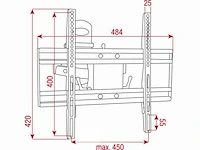 (4x) plb-4 vesa mount tv bracket verstelbaar - afbeelding 6 van  6