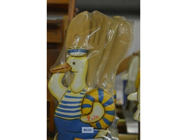 4x retro decoratieve houder voor keukengerei - afbeelding 2 van  3