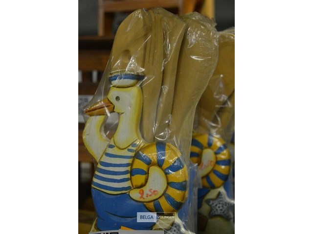 4x retro decoratieve houder voor keukengerei - afbeelding 3 van  3