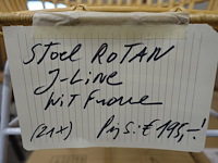 4x rotan stoel j-line - afbeelding 3 van  3