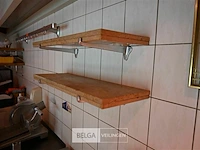4x rvs houder met houten leggers 90x40x22 - afbeelding 3 van  3