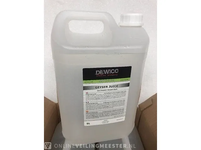4x smoke fluid dewico, geyser juice quick dissipation fluid 5l - afbeelding 3 van  3