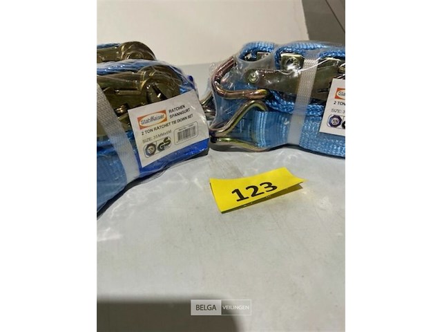 4x spanband met ratel 6m x 35mm 2 ton - afbeelding 2 van  3