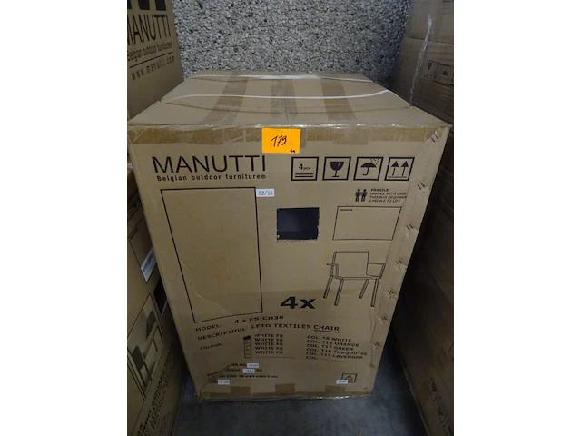 4x stapelbare armstoel manutti - afbeelding 1 van  4